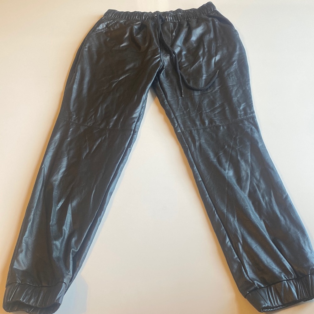 we:some Faux Leather Joggers Medium NWT